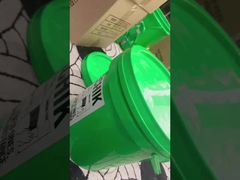 چاپ روی صفحه سطل های پلاستیکی سفید 5 گالن با درب