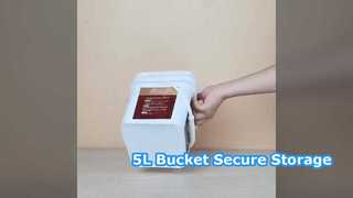 رنگ سطل پلاستیکی 5 لیتری برای نگهداری ایمن برای غذای حیوانات خانگی