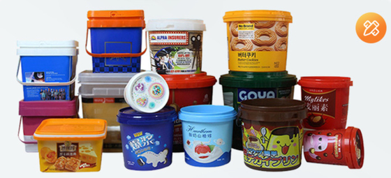 سطل ذخیره سازی مواد غذایی از پلاستیک سفید PP/HDPE