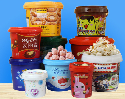 سطل مواد غذایی سفید امن و پایدار برای ذخیره و حمل و نقل