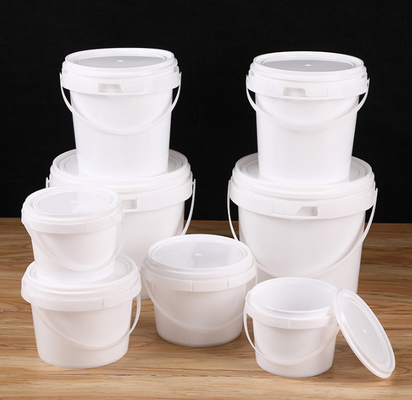 سطل های پلاستیکی گرد مواد غذایی قابل انباشت مجدد با ظرفیت 1L-5L