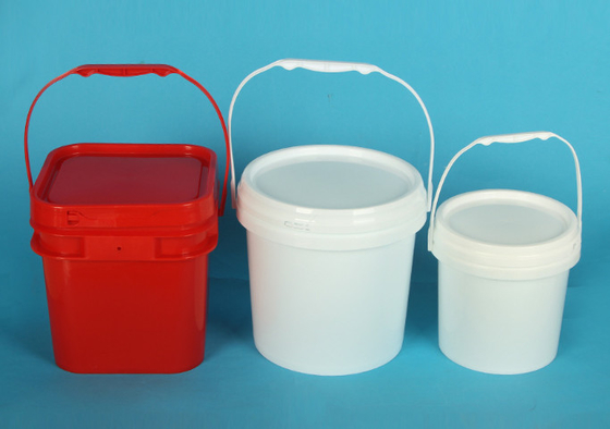 2L مربع PP Food Grade Bucket با دسته مقاوم به مواد شیمیایی و پوشش اندازه های مختلف