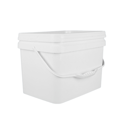 PP 100٪ مواد خام سطل پلاستیکی مربع با مقاومت در برابر ضربه سفید یا دیگر