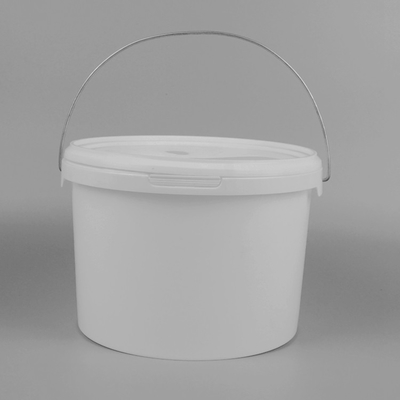 سطل پلاستیکی گرد سفید دارای تاییدیه FDA ظرفیت بر اساس تقاضای مشتری