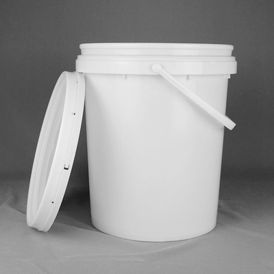 بشکه پلاستیکی گرد سفید HDPE انتقال حرارتی برای رنگ رنگ لاتکس