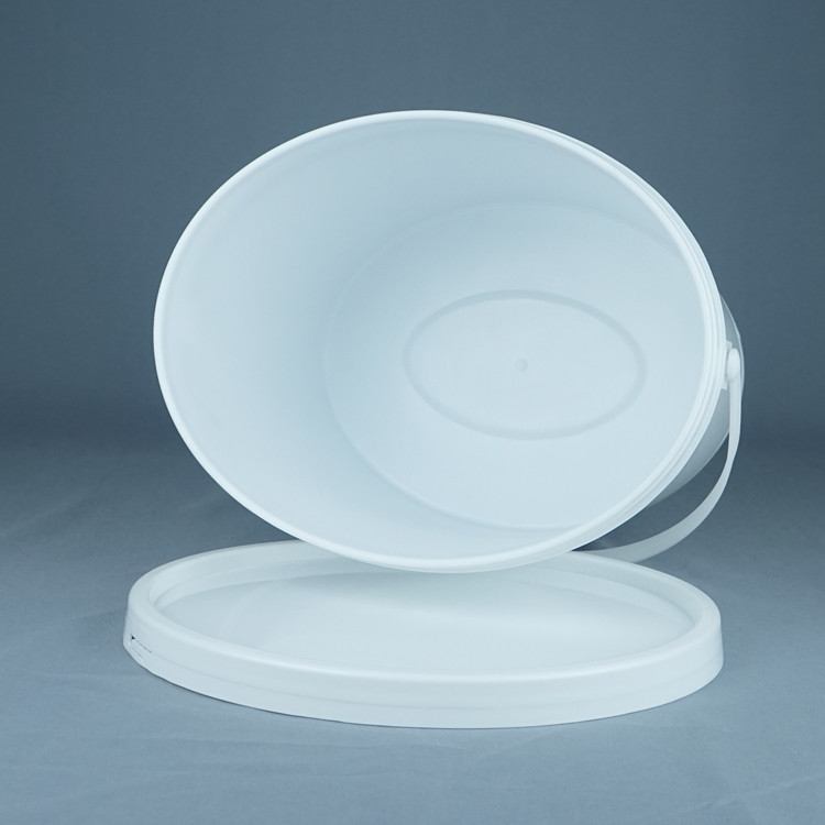 سطل پلاستیکی بیضی شکل قابل تنظیم PP/HDPE با IML یا انتقال حرارتی یا چاپ صفحه