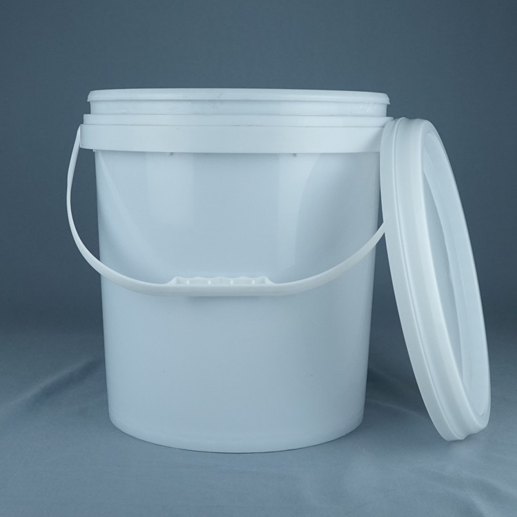 سطل پلاستیکی قابل انباشت با پوشش و دسته سفید بازیافت می شود -40 ° F تا 180 ° F