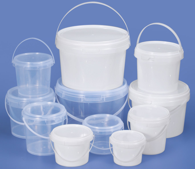 مواد HDPE سطل مواد غذایی پلاستیکی سفید یا رنگ دیگر 0.2L-20L