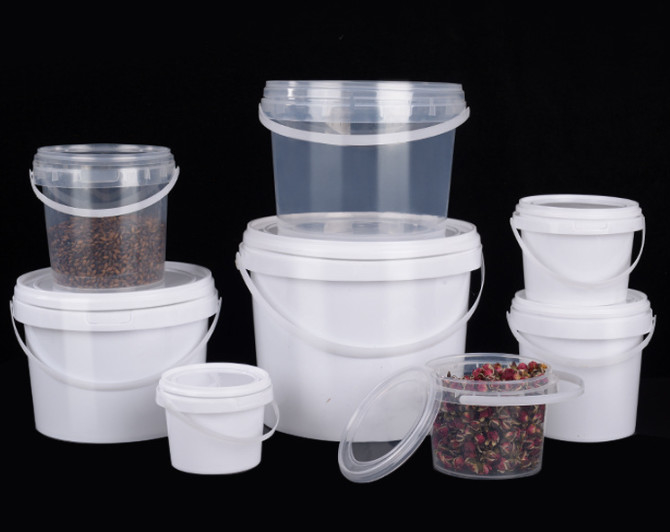 مواد HDPE سطل مواد غذایی پلاستیکی سفید یا رنگ دیگر 0.2L-20L