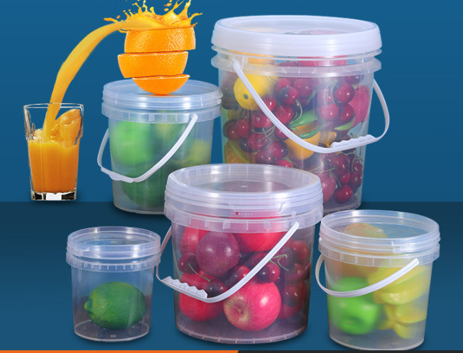 سطل غذای پلاستیکی PP/HDPE با چاپ IML یا انتقال حرارتی یا چاپ صفحه