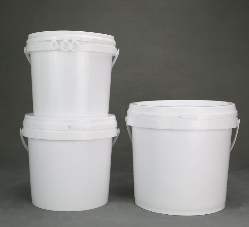 سطل شیمیایی PP / HDPE پوشش سفید برای چاپ صفحه نمایش انتقال حرارتی IML