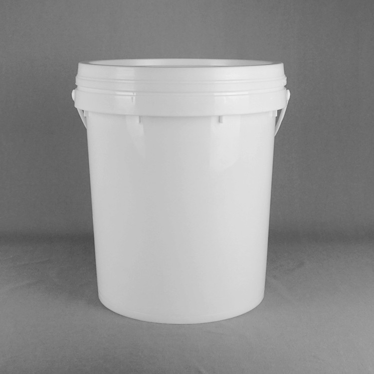 سطل پلاستیکی 20L Snap On Lid قابل جمع و جور 15.5 ارتفاع 11.5 قطر طراحی سفارشی سفید