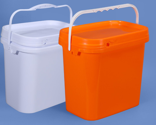 مخزن پلاستیک مربع PP IML / انتقال حرارتی / چاپ روی صفحه با دسته