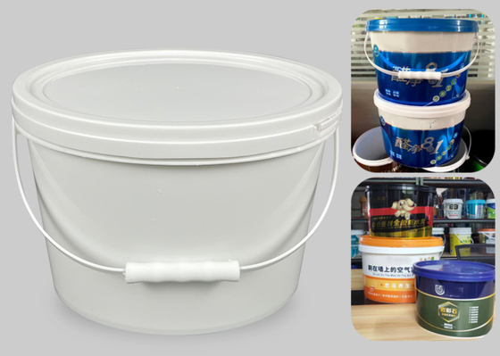 سطل پلاستیکی بیضی شکل قابل تنظیم PP/HDPE با IML یا انتقال حرارتی یا چاپ صفحه