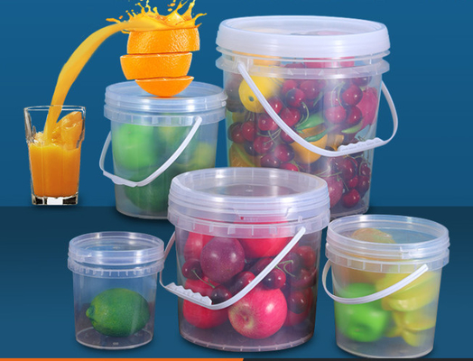 سطل غذای پلاستیکی PP/HDPE با چاپ IML یا انتقال حرارتی یا چاپ صفحه