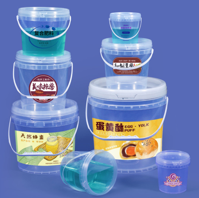 سطل های پلاستیکی قابل انباشت با دسته بدون BPA