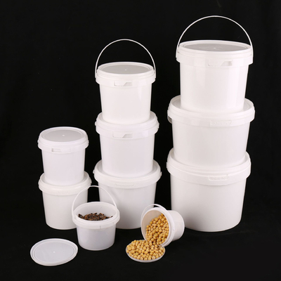 سطل ذخیره سازی مواد غذایی پلاستیکی سفید با روش پرداخت T/T
