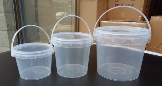 سطحی صاف و شفاف سطل پلاستیکی با IML / انتقال حرارتی / چاپ صفحه