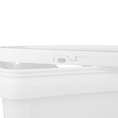 سطل پلاستیکی مربع درجه غذایی با IML/انتقال حرارتی/چاپ سیلک 1.2 کیلوگرم