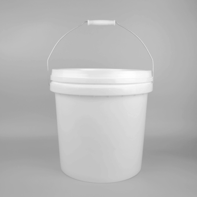 سطل رنگ پلاستیکی قرمز با دسته و طراحی ضد نشت