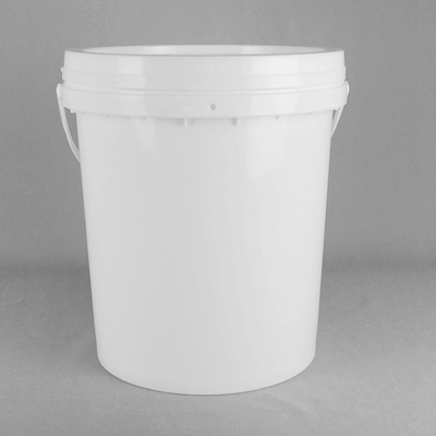سطل رنگ پلاستیکی قرمز با دسته و طراحی ضد نشت