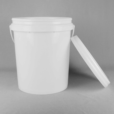 سطل پلاستیکی سیاه و سفید 18 لیتری PP 5 گالن درجه مواد غذایی