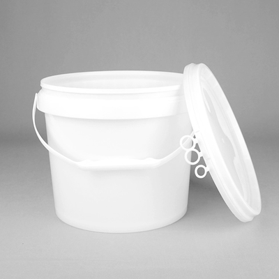 سطل پلاستیکی گرد PP 7 لیتری سطل سفید 2 گالنی با درب