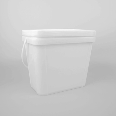2L مربع PP Food Grade Bucket با دسته مقاوم به مواد شیمیایی و پوشش اندازه های مختلف