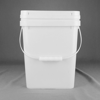 سطل پلاستیکی مربعی درجه غذا 5 گالن 20 لیتری با درب و دسته