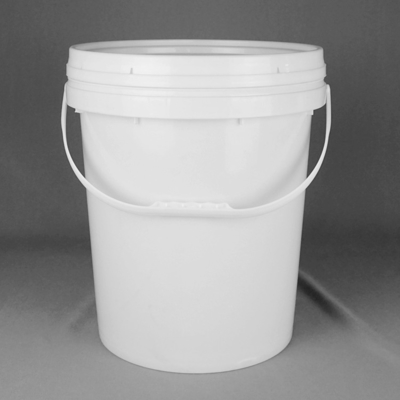 بشکه پلاستیکی گرد سفید HDPE انتقال حرارتی برای رنگ رنگ لاتکس