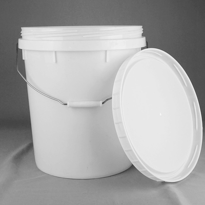 سطل رنگ گرد سطل سفید پلاستیکی 25 لیتری