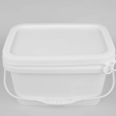 سطل ذخیره سازی ابزار PP 5 لیتری سطل های پلاستیکی مربع سفید مستطیل شکل