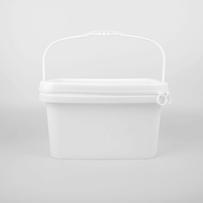سطل ذخیره سازی ابزار PP 5 لیتری سطل های پلاستیکی مربع سفید مستطیل شکل